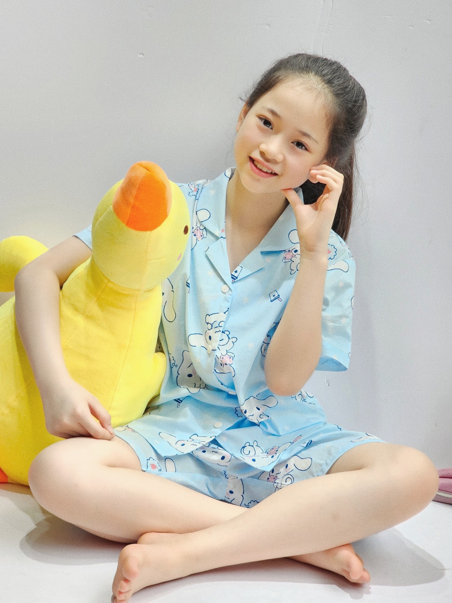 Bộ pijama cho bé, áo ngắn tay, quần cộc, họa tiết thú ngộ nghĩnh, 2 màu