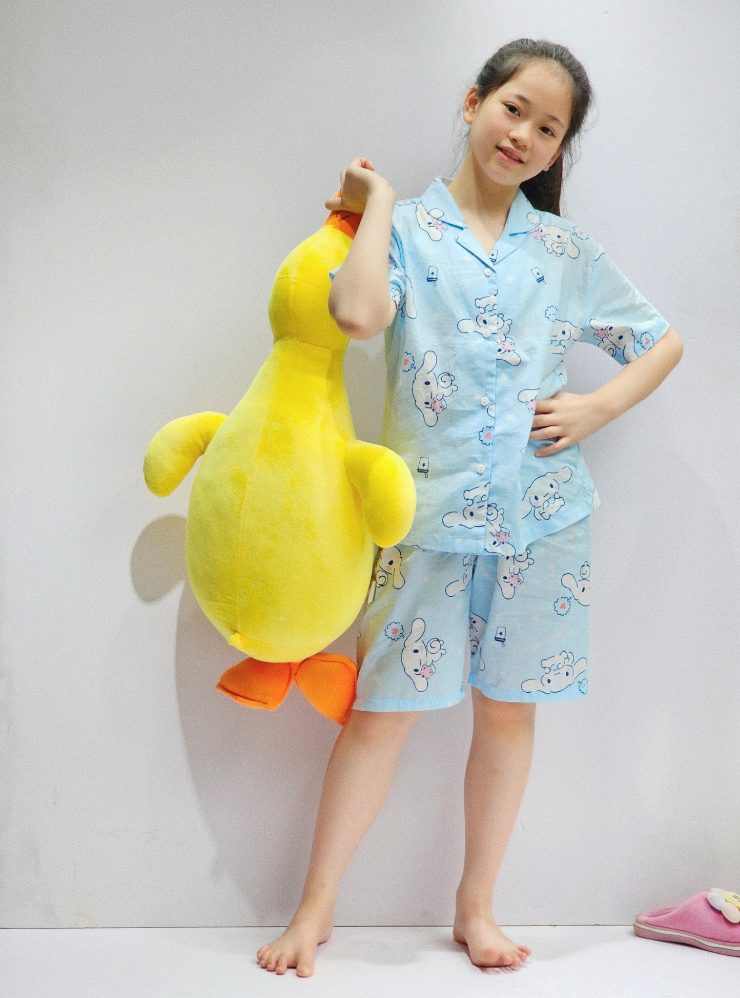 Bộ pijama cho bé, áo ngắn tay, quần cộc, họa tiết thú ngộ nghĩnh, 2 màu