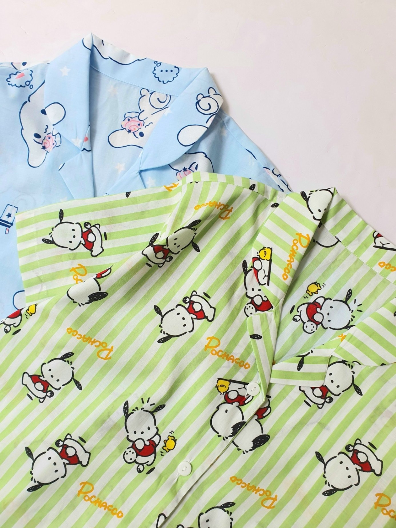 Bộ pijama cho bé, áo ngắn tay, quần cộc, họa tiết thú ngộ nghĩnh, 2 màu