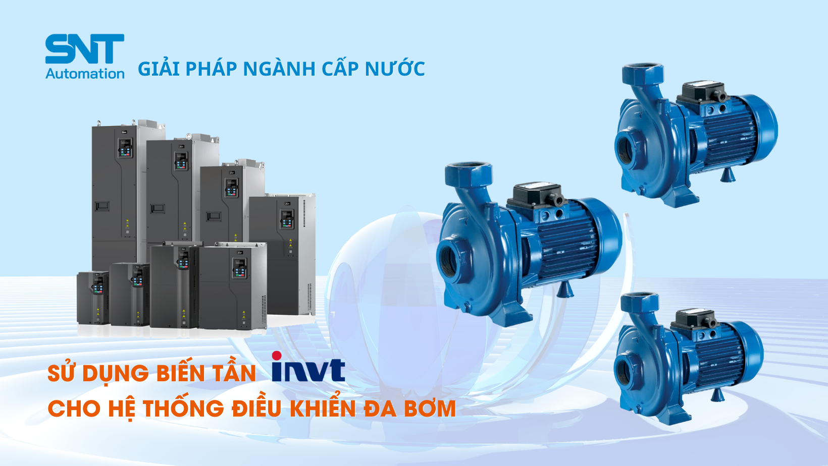 SỬ DỤNG BIẾN TẦN  INVT CHO HỆ THỐNG ĐIỀU KHIỂN ĐA BƠM 