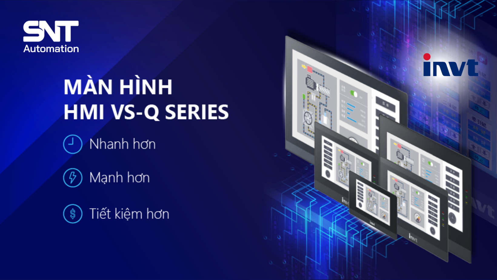 Màn hình HMI VS-Q Series: Nhanh hơn, mạnh hơn, tiết kiệm hơn 