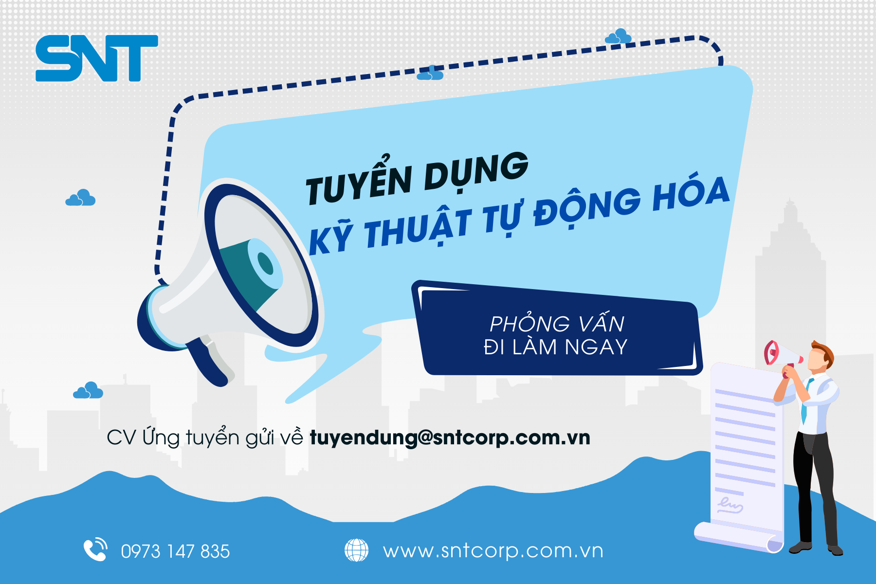 SNT TUYỂN DỤNG KỸ THUẬT TỰ ĐỘNG HÓA (LÀM VIỆC TẠI NGHỆ AN) 