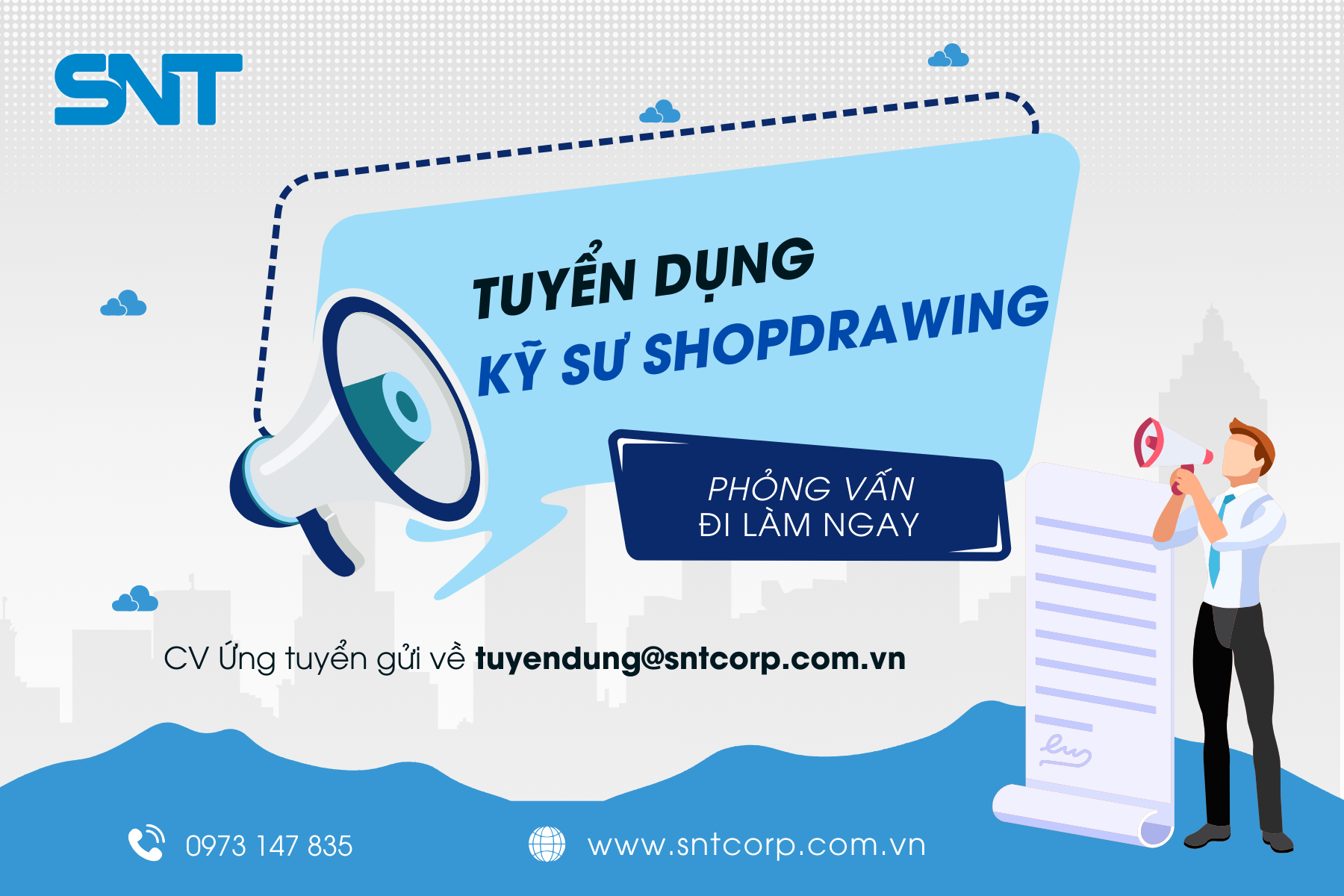 SNT TUYỂN DỤNG KỸ SƯ SHOPDRAWING CÁC HỆ ĐIỆN, HỆ HVAC