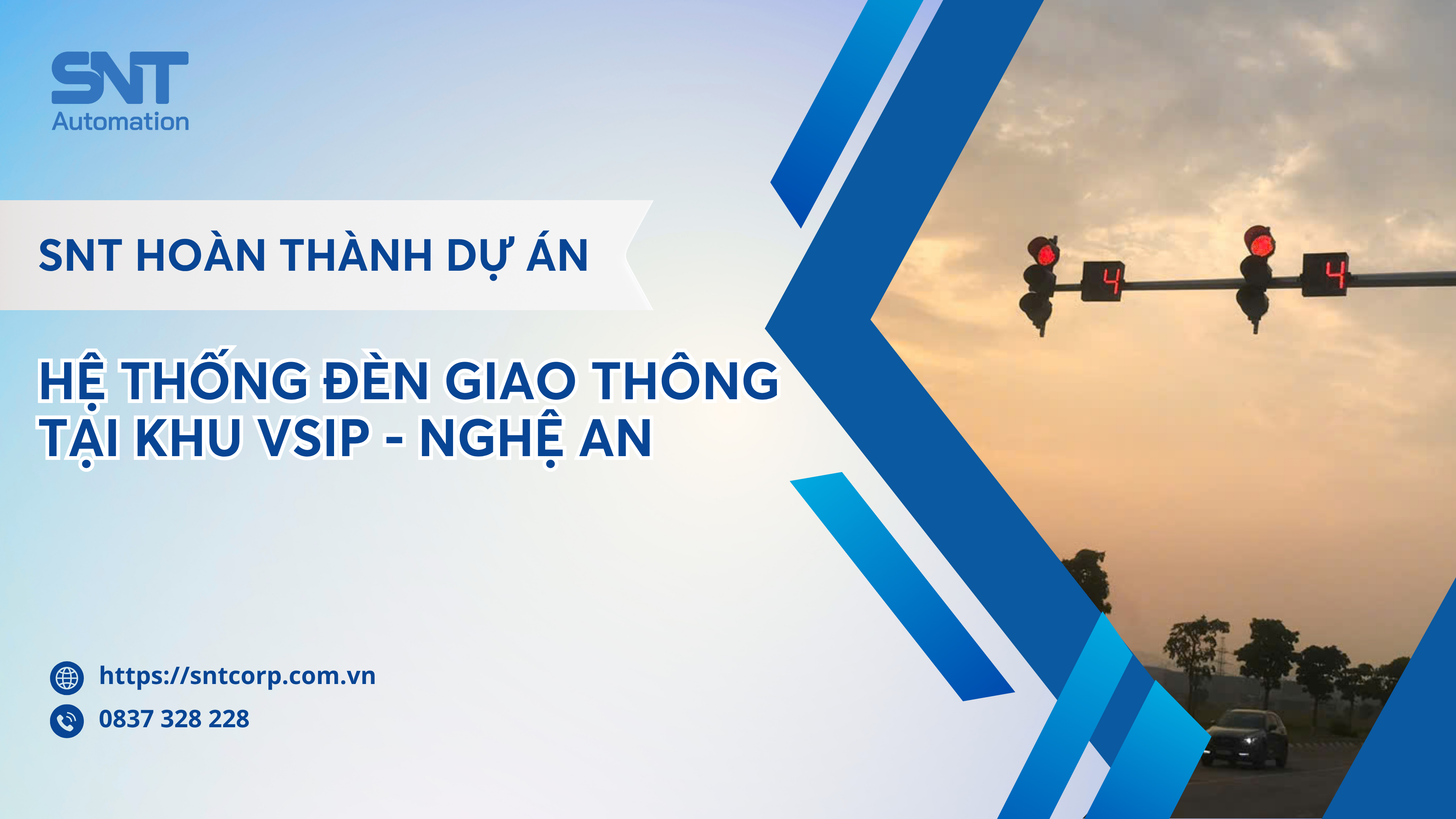 SNT HOÀN THÀNH DỰ ÁN THI CÔNG HỆ THỐNG ĐÈN GIAO THÔNG TẠI KHU VSIP – HƯNG NGUYÊN, NGHỆ AN