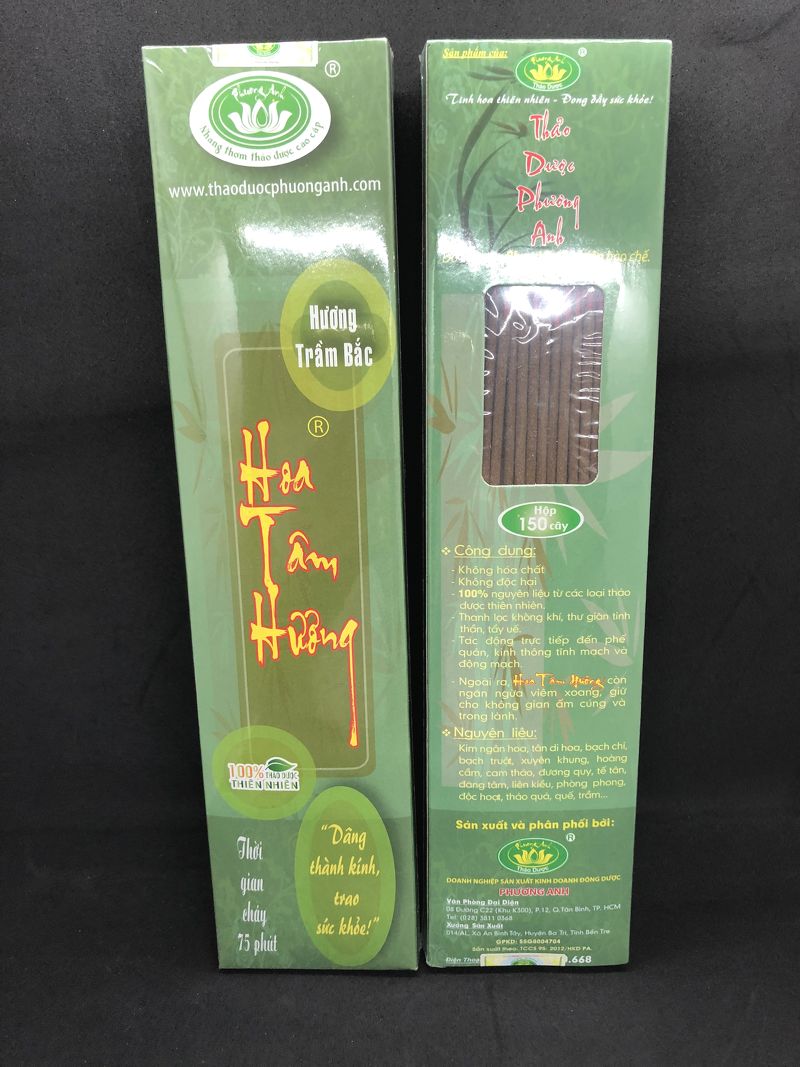 combo 2 hop Hương Hoa Tâm Hương ;( Nhang Trầm Bắc)