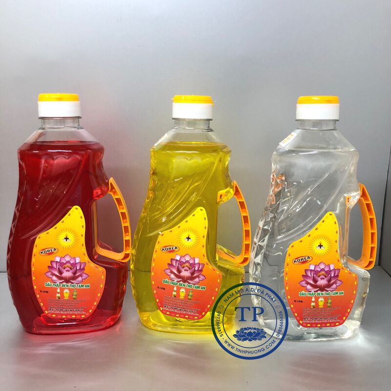 Dầu đốt Đốt dầu hoa sen 2 lít đủ Mầu : đỏ , vàng , trắng