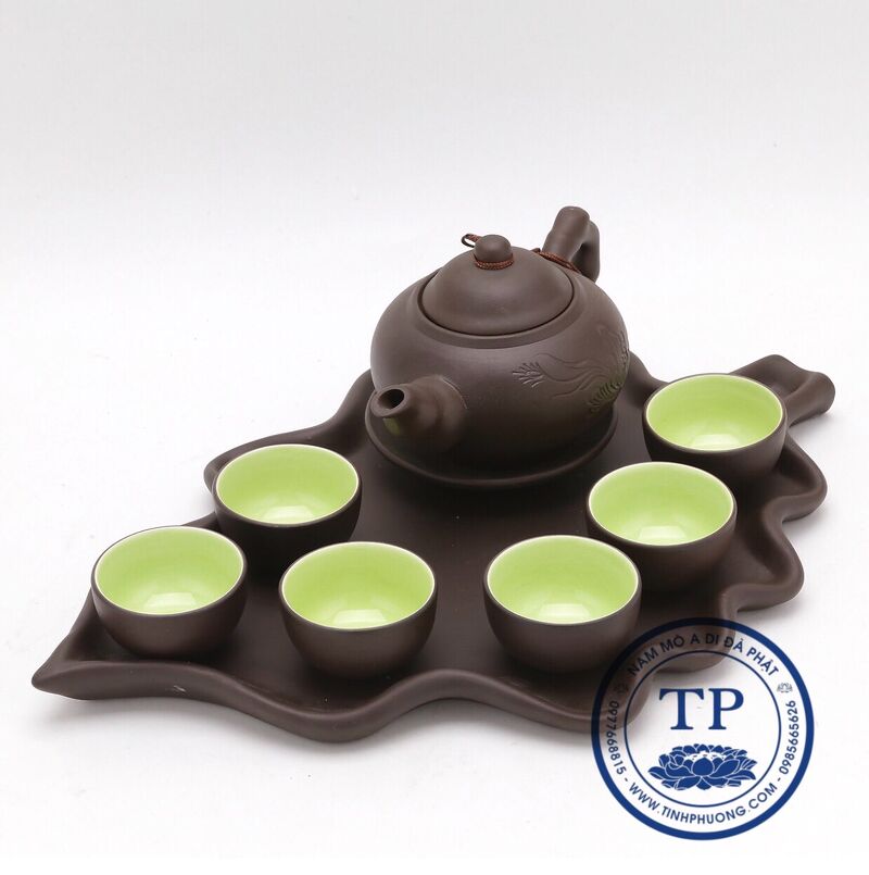 Bộ ấm trà gốm sứ bát tràng