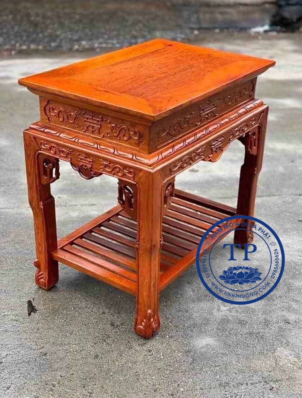 đôn kê tượng ,kê đồ phong thủy gỗ gụ phun sơn màu hương (nhiều kích thước ) KH4528