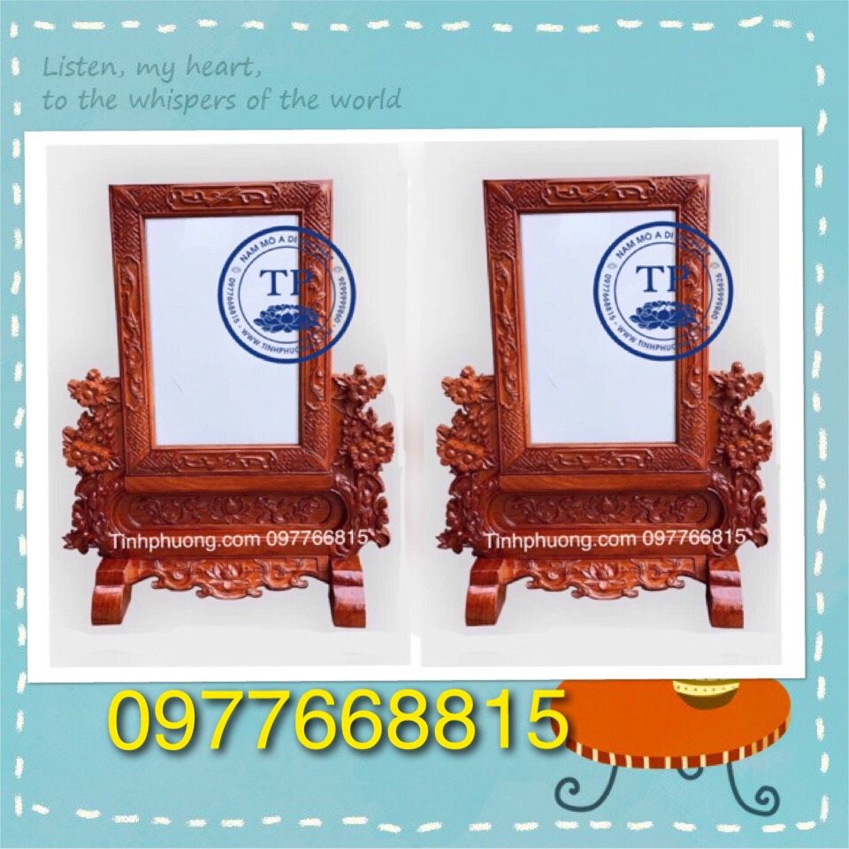 CẶP ĐÔI KHUNG ẢNH THỜ GỖ HƯƠNG 20X30