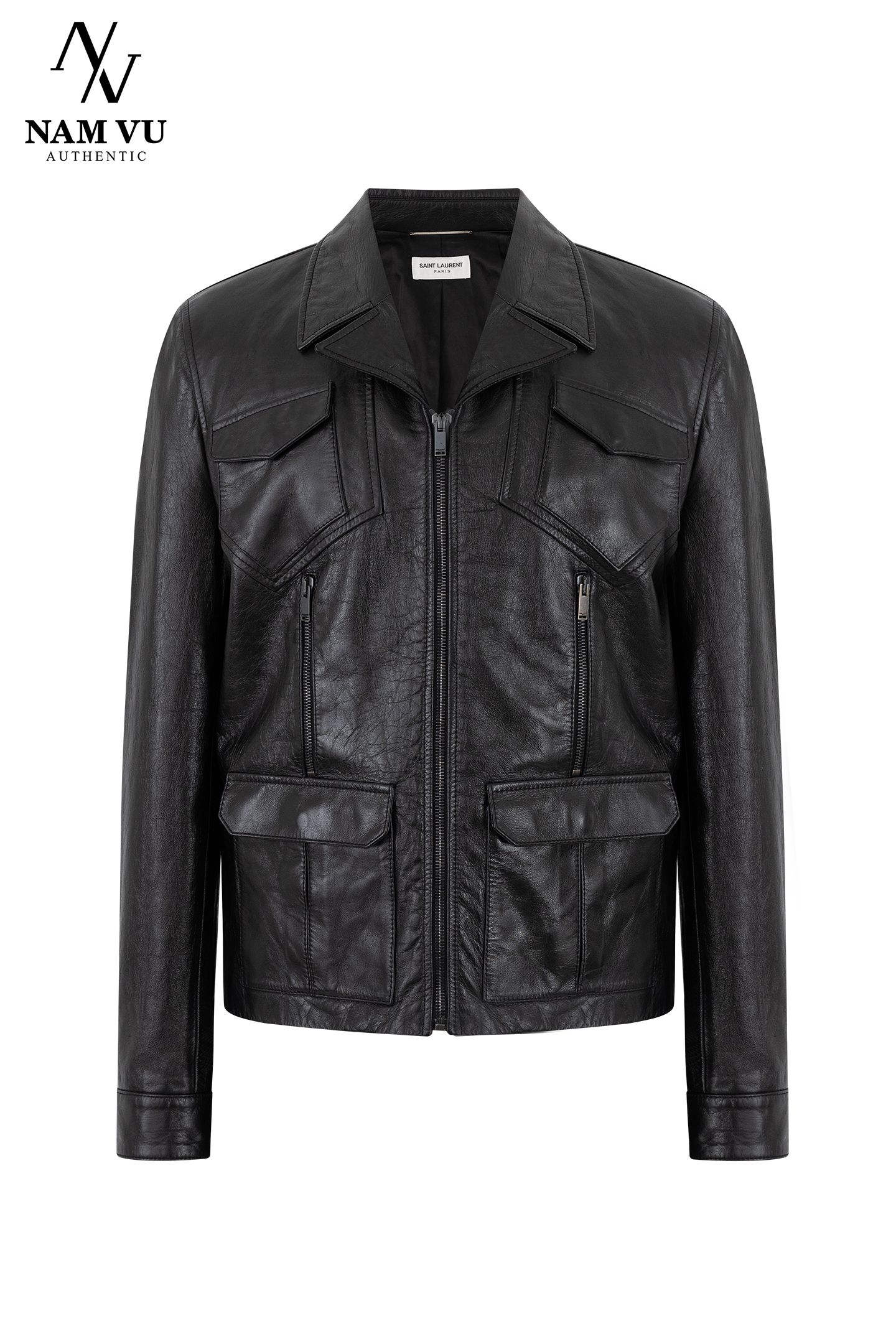 AKDYSL leather jacket saint laurent Zip 611050 Y5RD2