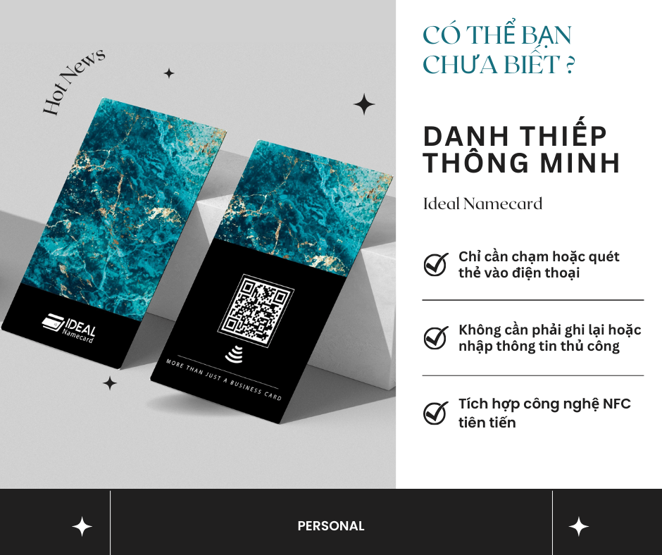 Thẻ đá xanh Luxury có sẵn Personal