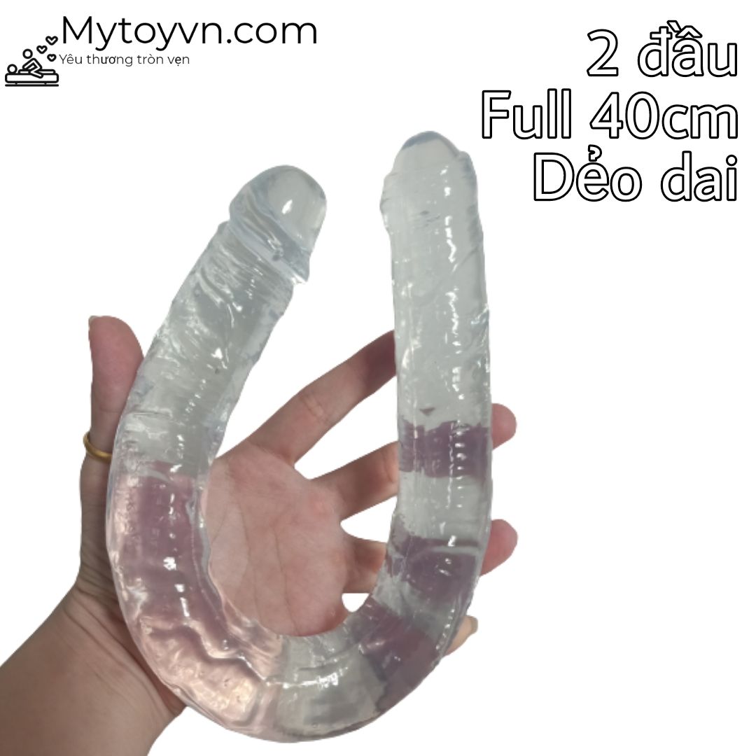 Dương vật giả trong suốt hai đầu 40cm