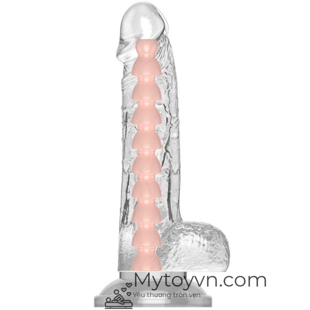 Dương vật giả có khớp trong suốt bẻ cong tùy ý
