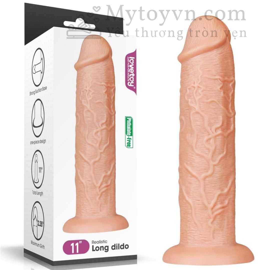 Dương vật giả siêu to Lovetoy Realistic Long Dildo 11 Inch