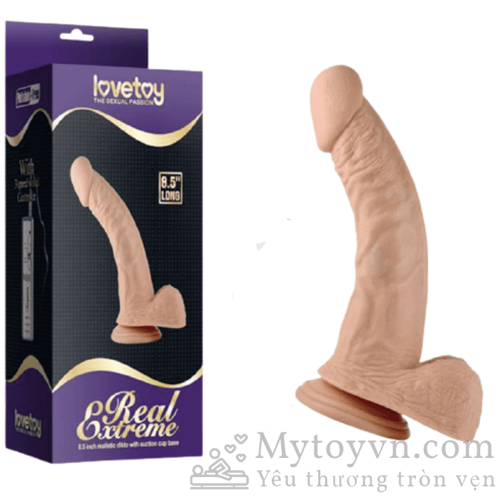Dương vật giả cong cớn 22cm Lovetoy Real Extreme