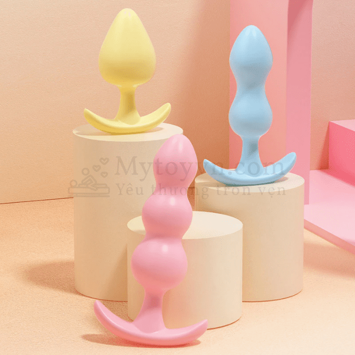 Bộ 3 butt plug silicon mềm dẻo cho người mới bắt đầu