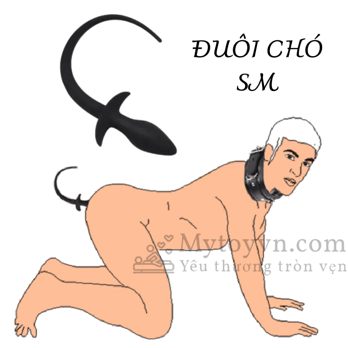 Plug cắm hậu môn đuôi chó chơi BDSM