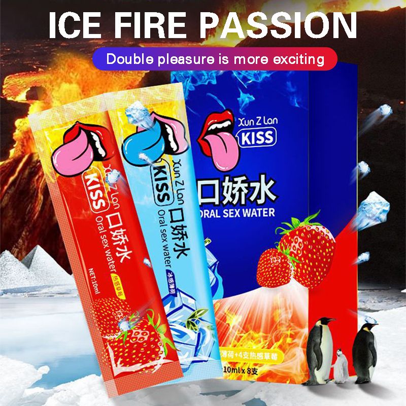 Nước tình yêu Oral Sex Water - Bạc hà mát lạnh (Mint) và hương dâu ấm áp (Strawberry) - 8 gói