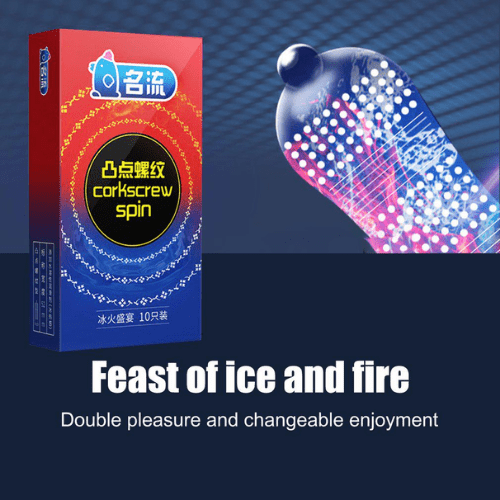 Bao cao su Corkscrew Feast of Ice and Fire - Cảm giác lửa băng