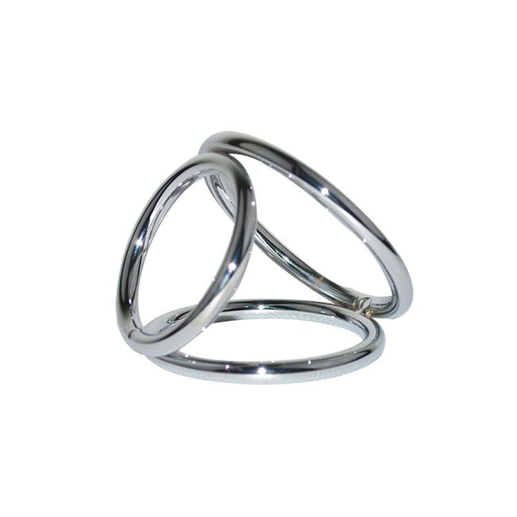Cockring inox ba vòng giúp dương vật gân guốc, kéo dài quan hệ
