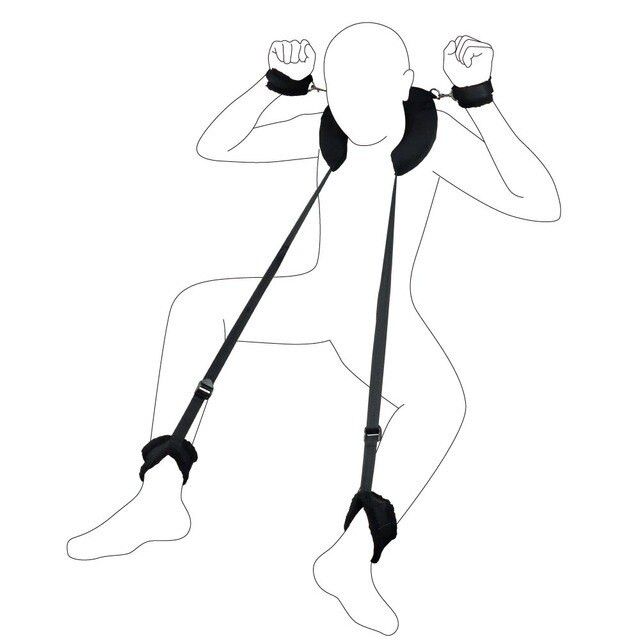 Gối BDSM tựa đầu kết hợp khóa tay chân bạo dâm