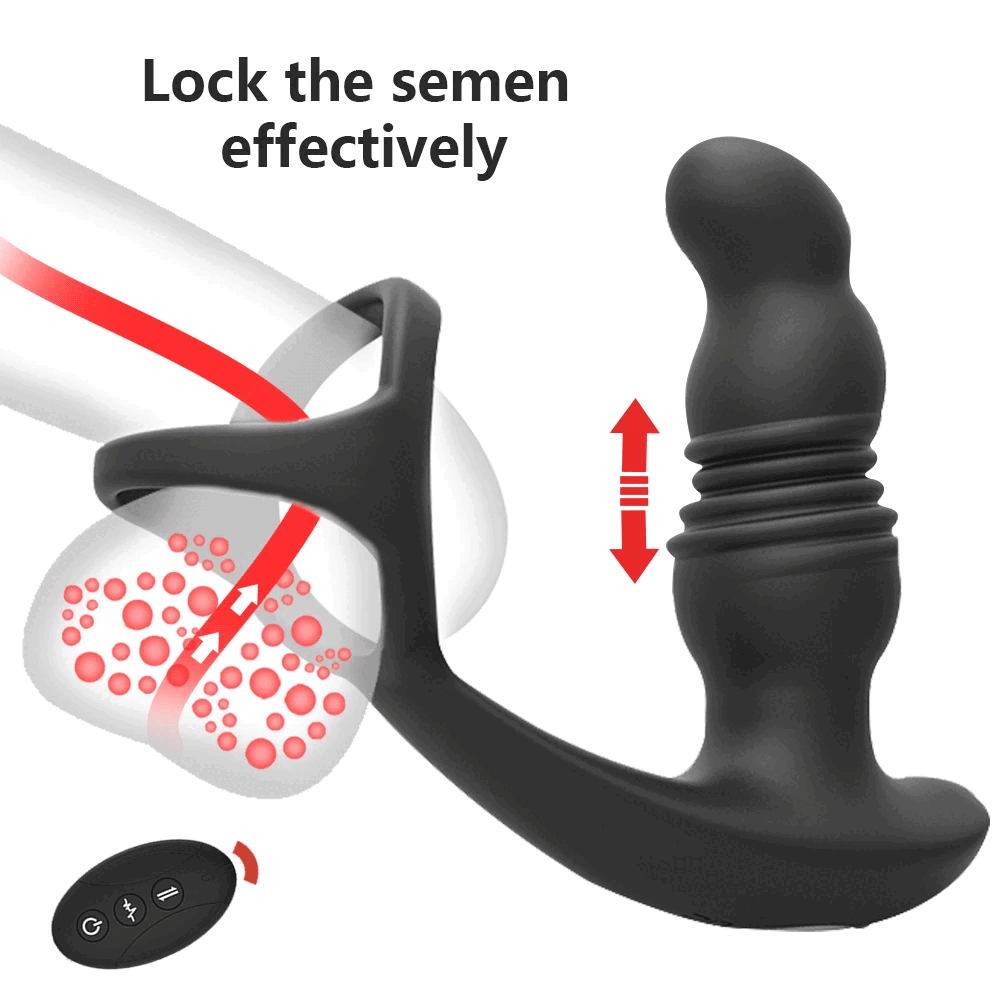 Telescopic Vibrating Butt Plug Anal Vibrator - Rung thụt siêu sướng