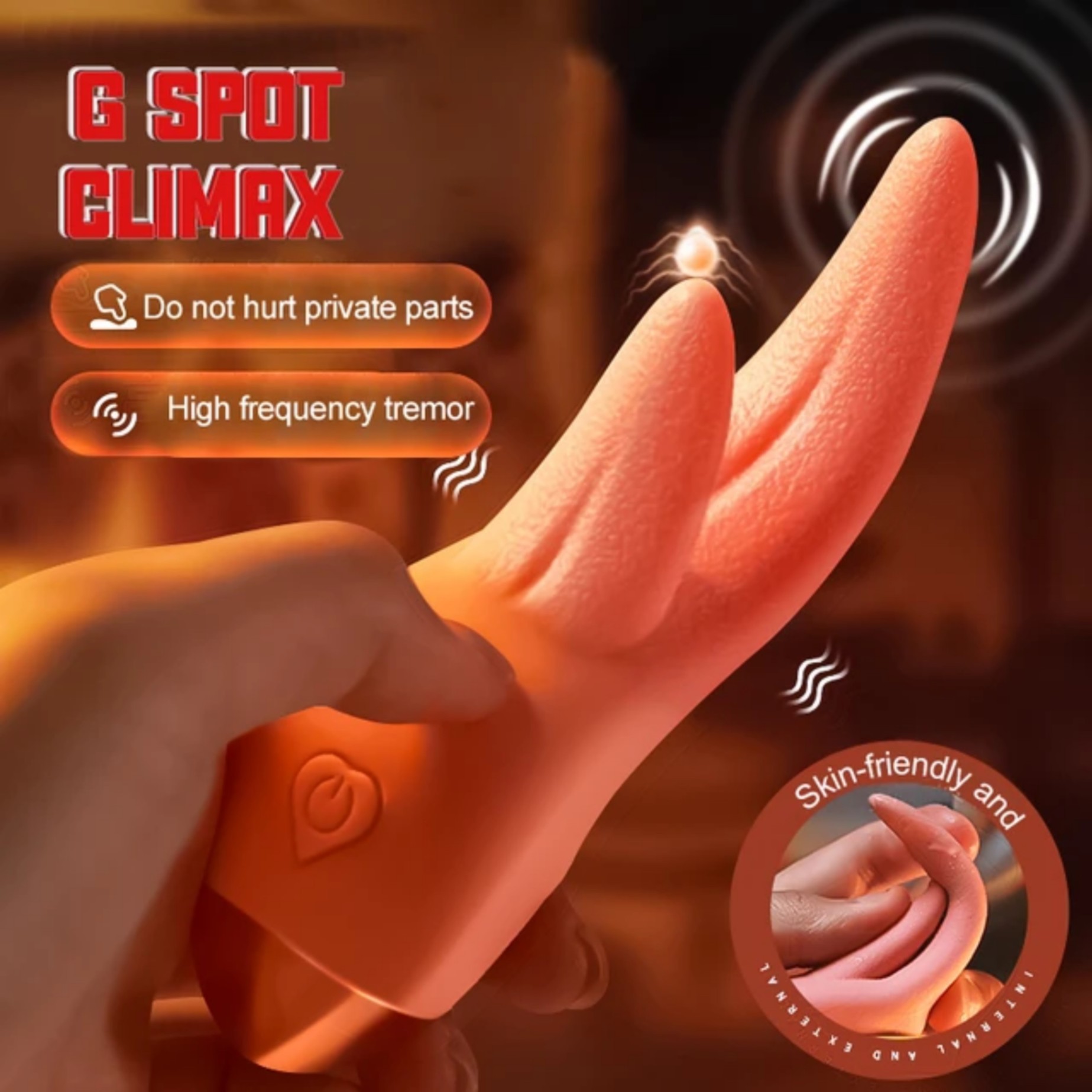 Tongue Licking Vibrator - Lưỡi kép rung liếm kích thích đầy khoái cảm