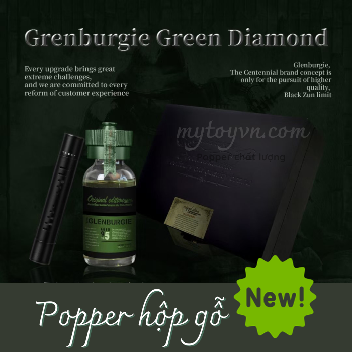 Popper hộp gỗ Glenburgie Green Diamond