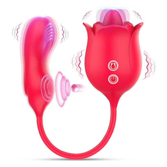 Trứng rung đa năng kết hợp lưỡi liếm Rose Beats