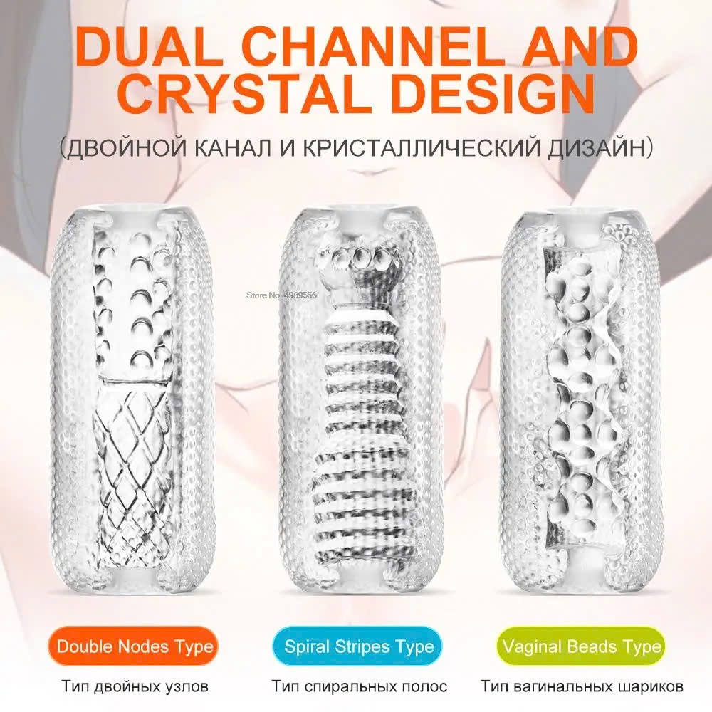 Cốc thủ dâm trong suốt hai đầu Roselex