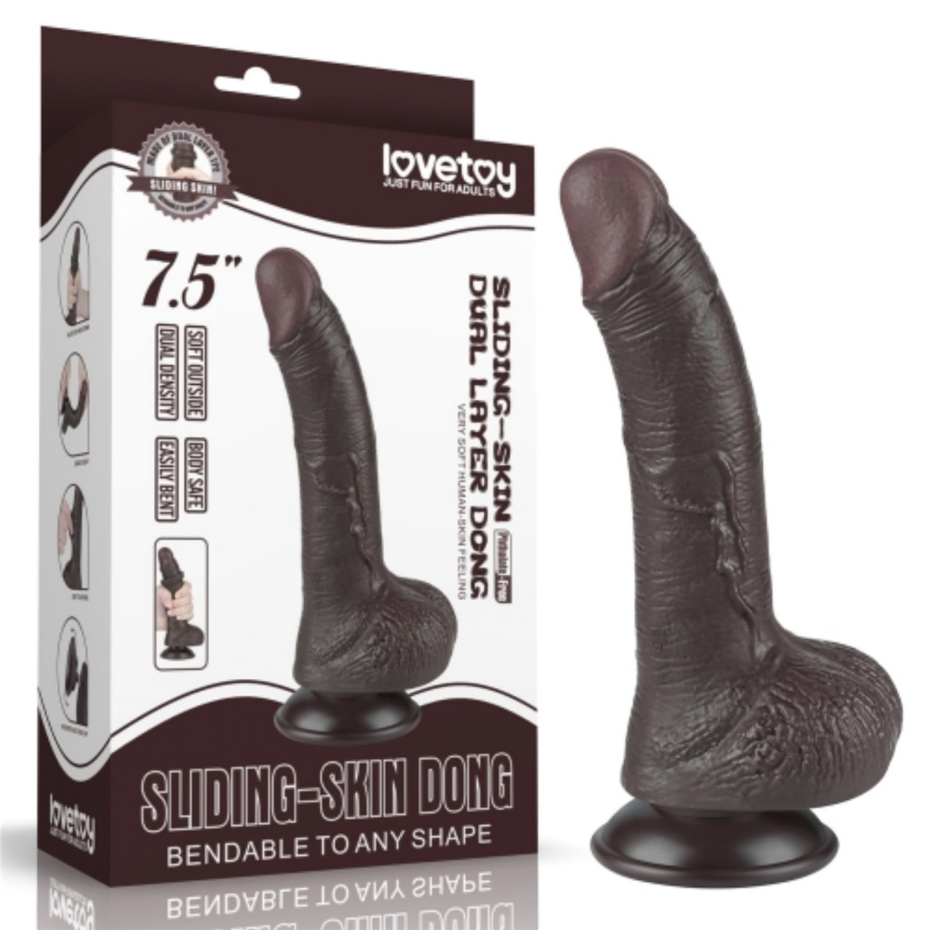 Dương vật giả Lovetoy Sliding Skin 7.5