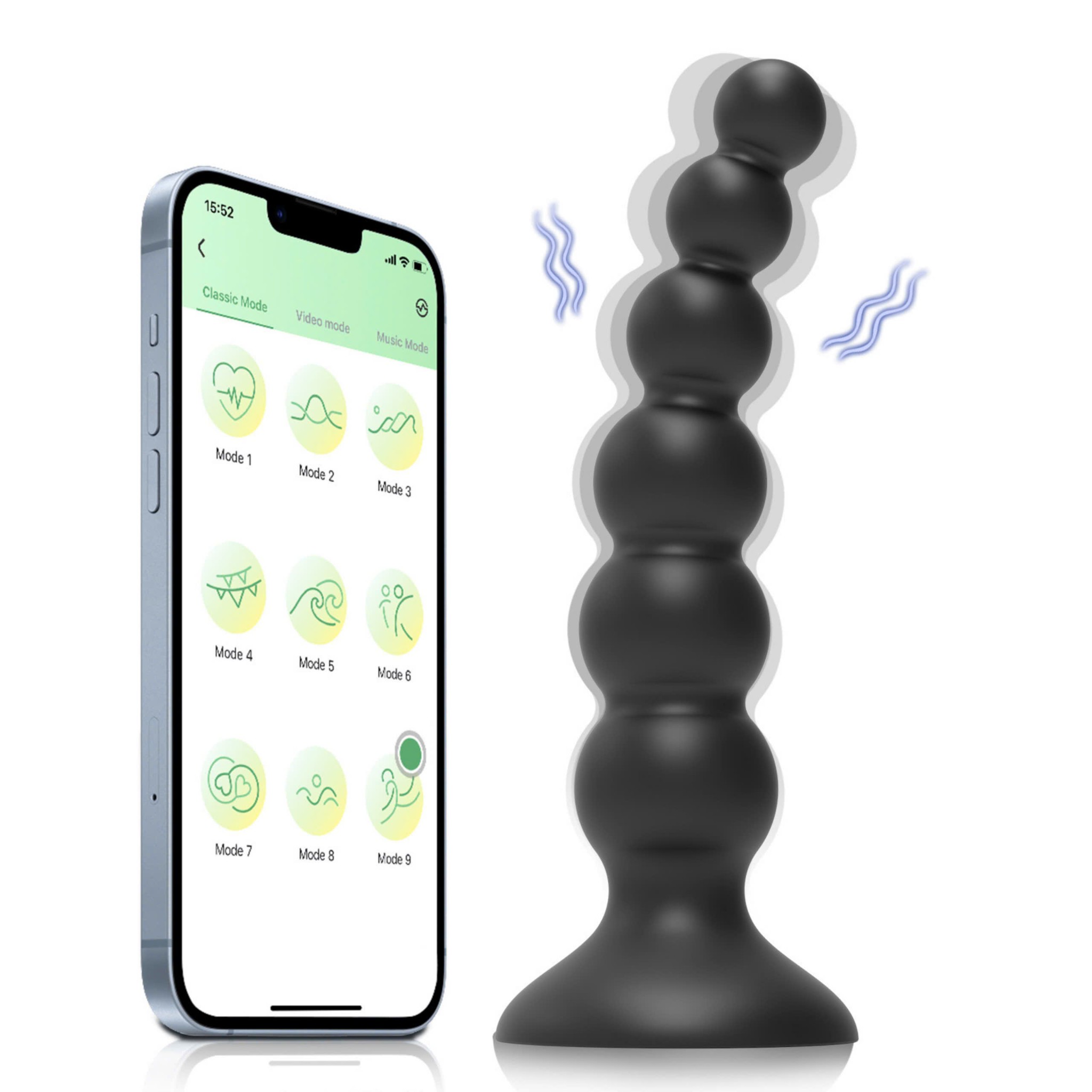Anal plug rung Balu điều khiển qua app di động
