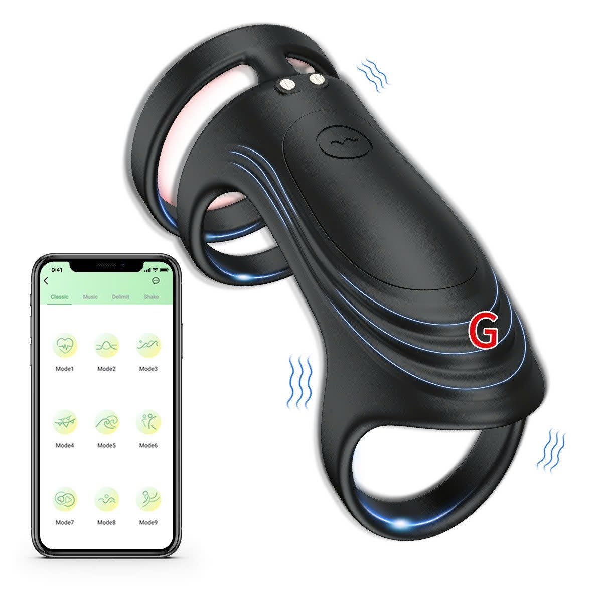 Vòng đeo dương vật có rung điều khiển qua app