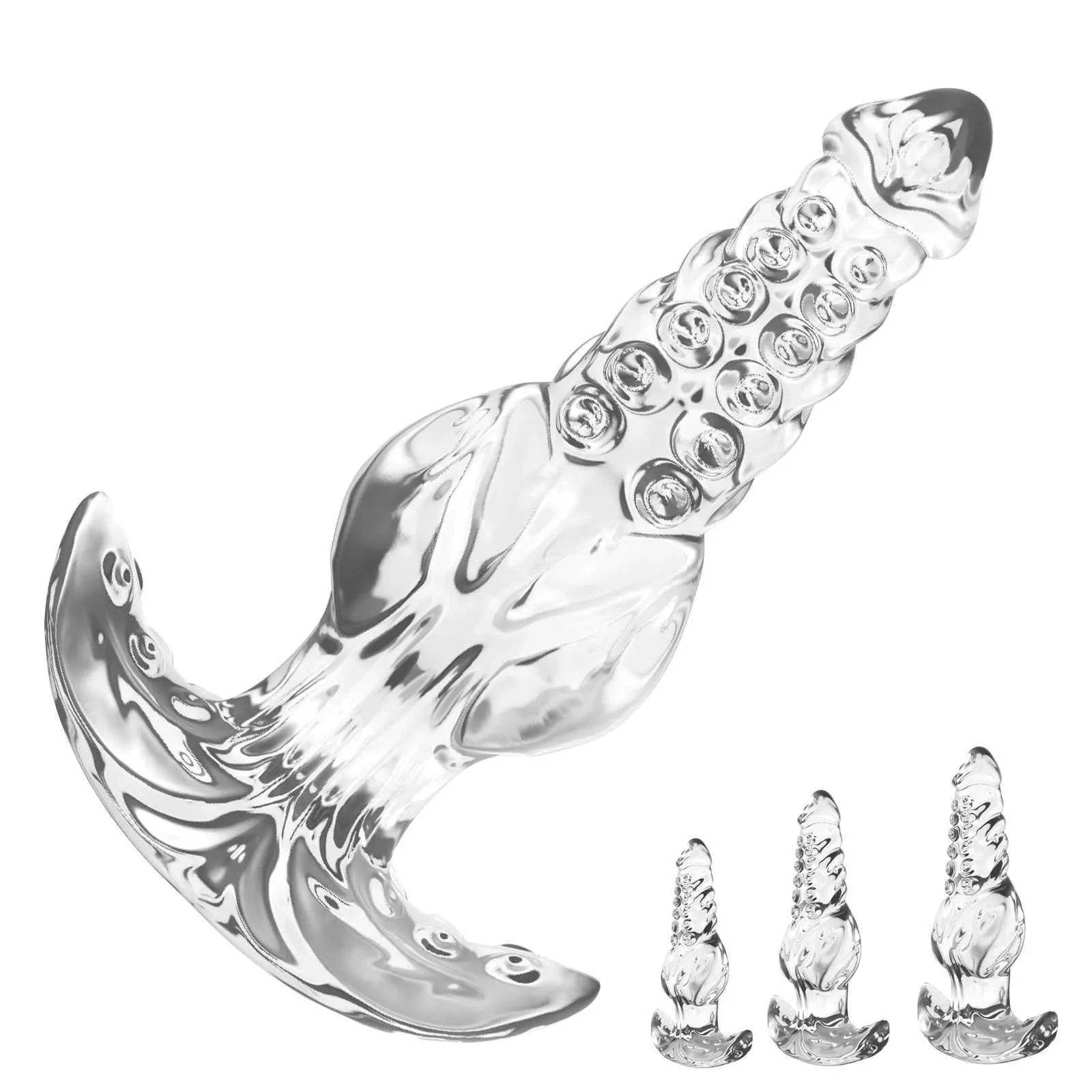 Anal plug massage silicon trong suốt C169