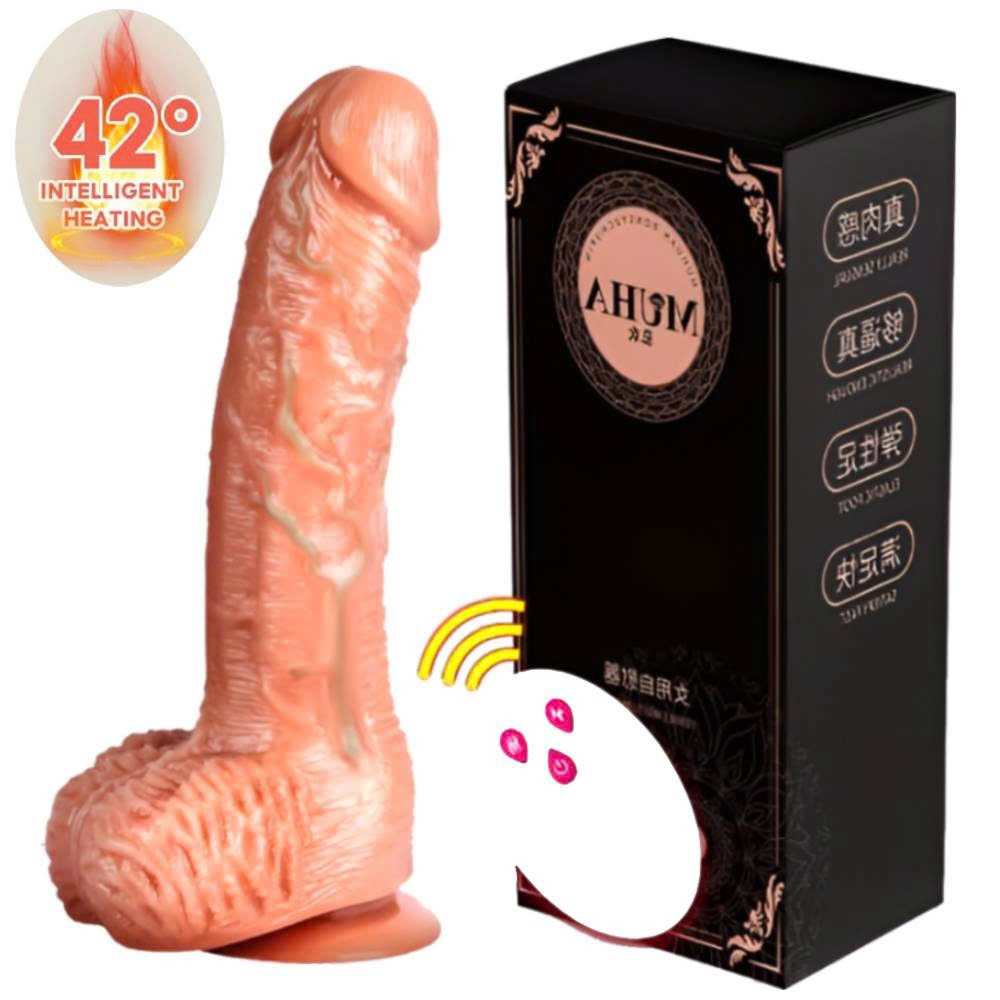 Dương vật giả tự động Mu Huan rung thụt sưởi ấm