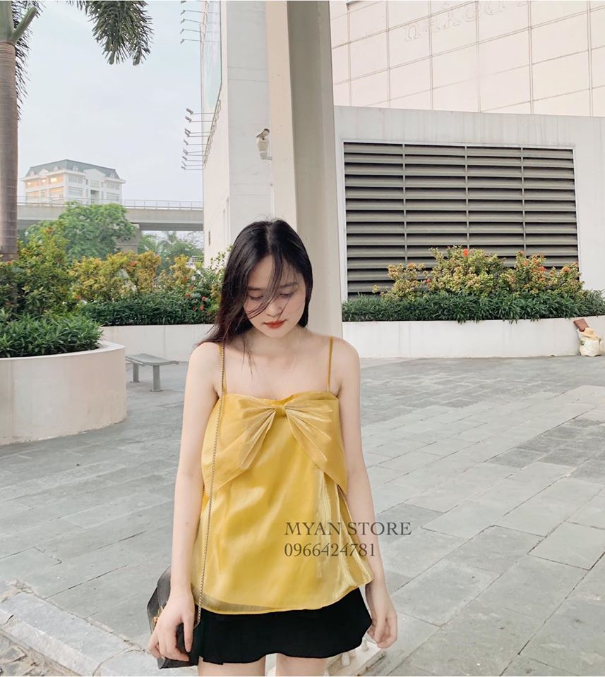 Áo 2 dây nơ ngực