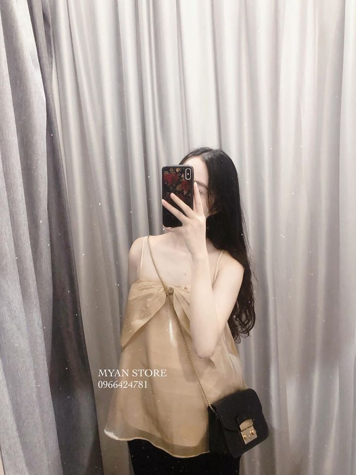 Áo 2 dây nơ ngực