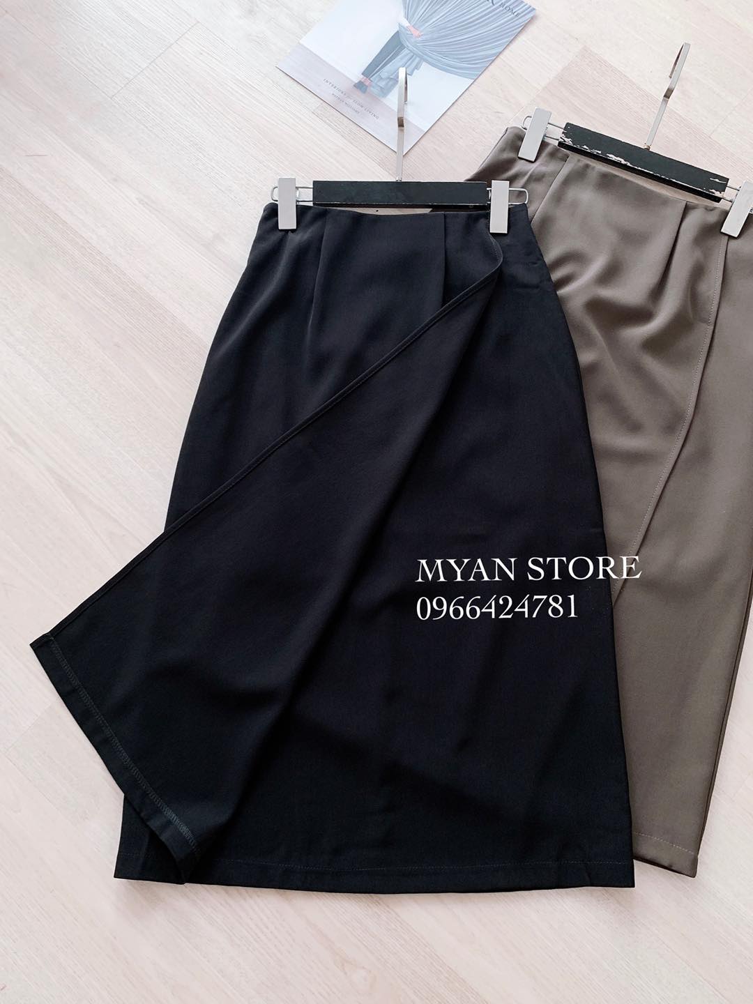 Chân váy dài xẻ trước (8253)