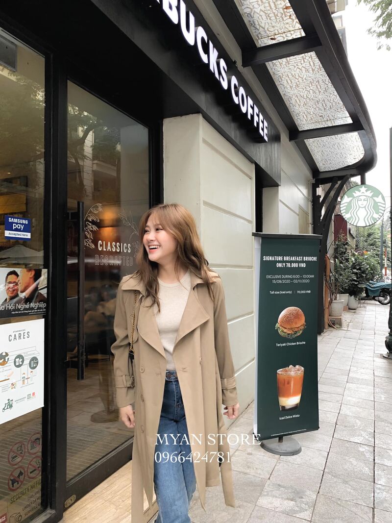 Áo Trendcoat JS xuông đai tay (807-2m)