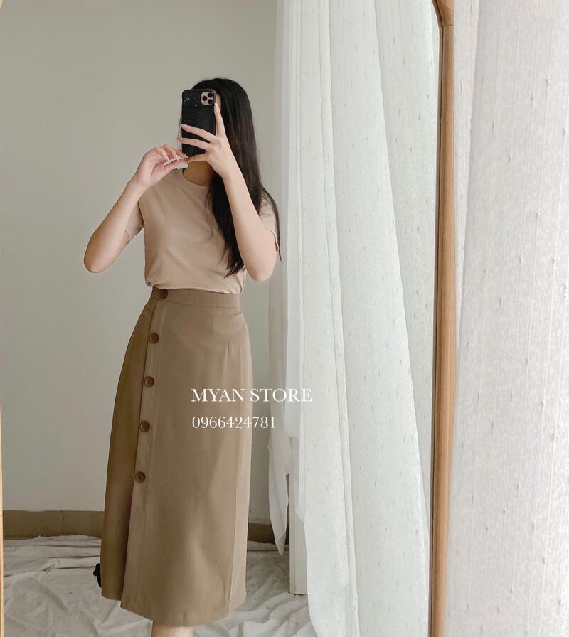 Chân váy XINYUE hàng cúc trước (2m-2102)