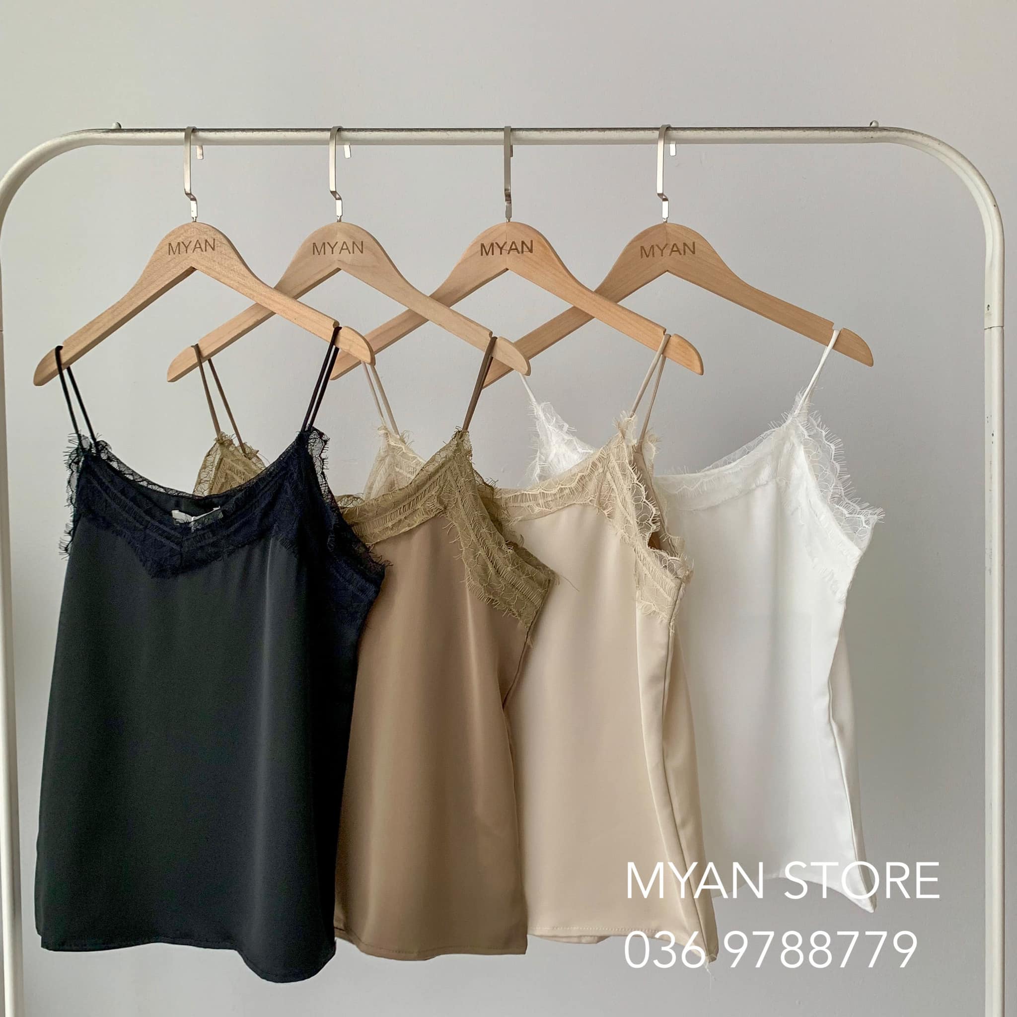 Áo 2 dây phối ren Tomorrow (4m-629)