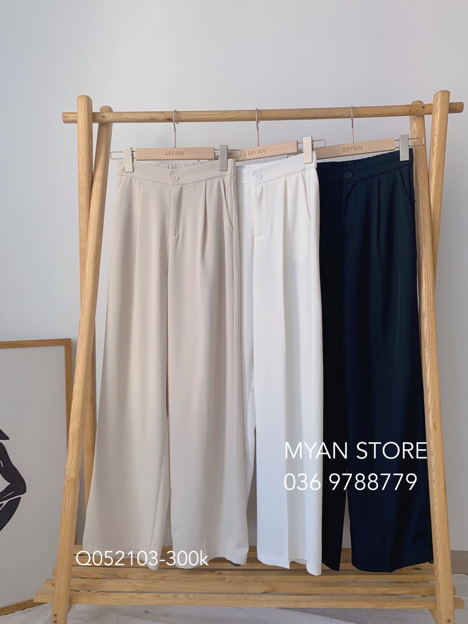Quần culottes cạp chun sau 1 cúc Chunxi (3m-501)