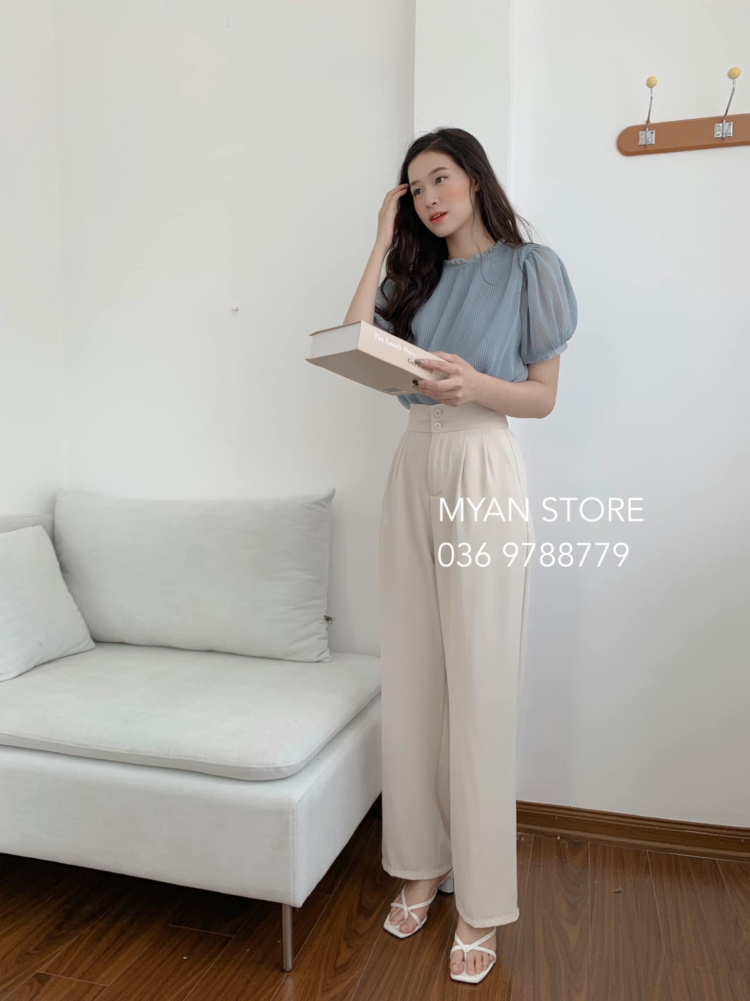 Áo dập ly bèo cổ cộc tay (4m)