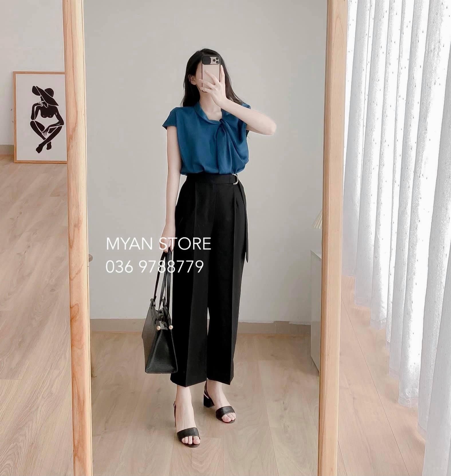 Quần ống suông đai D cạp (3m)