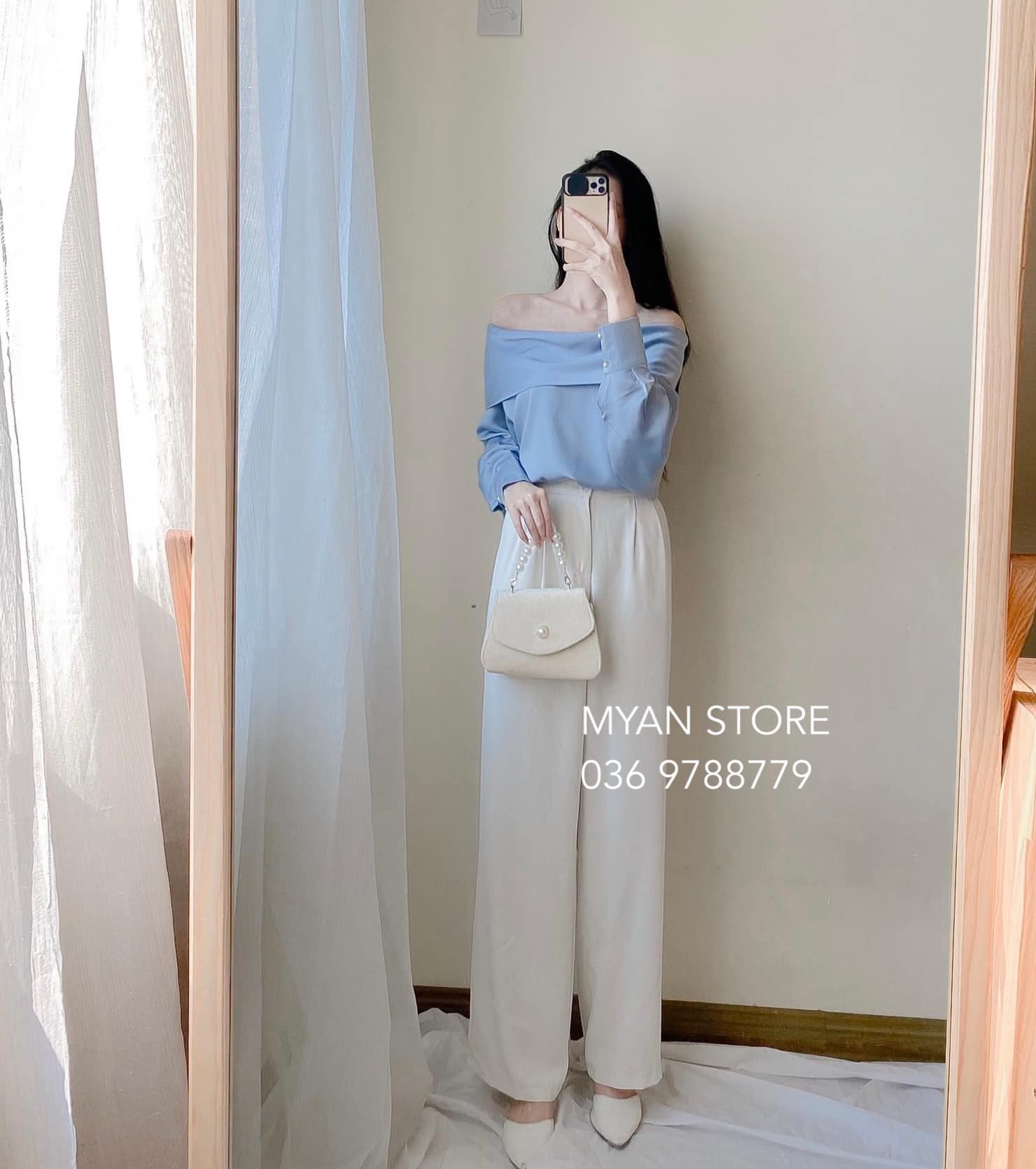 Áo lụa bẹt vai (5m)