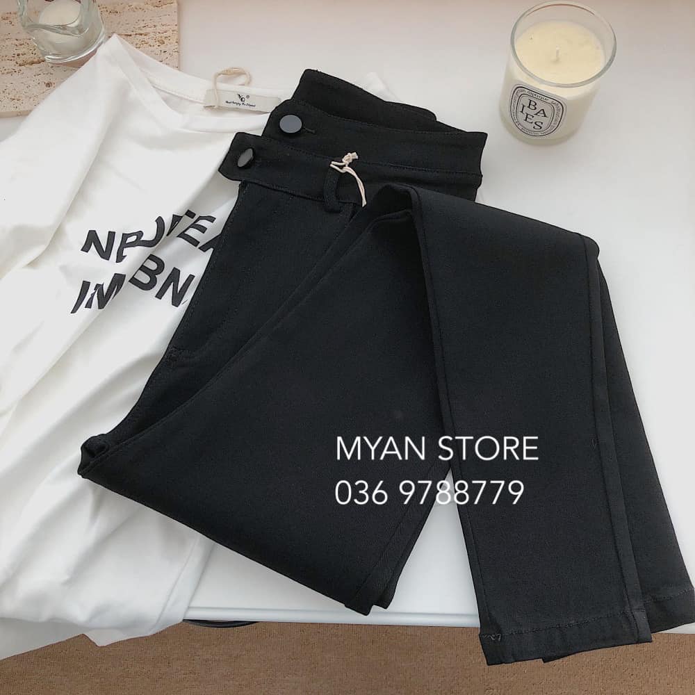 Quần skinny jean cạp đôi 2 cúc lệch (909089)
