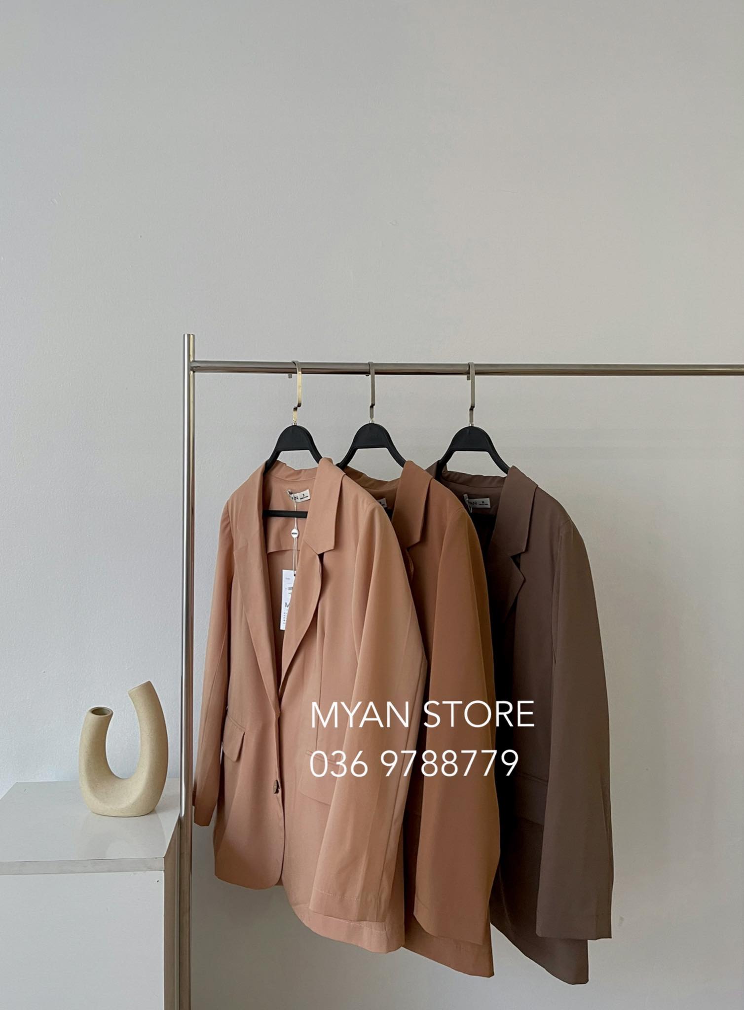 Blazer chất mềm 2 nắp túi (3m)
