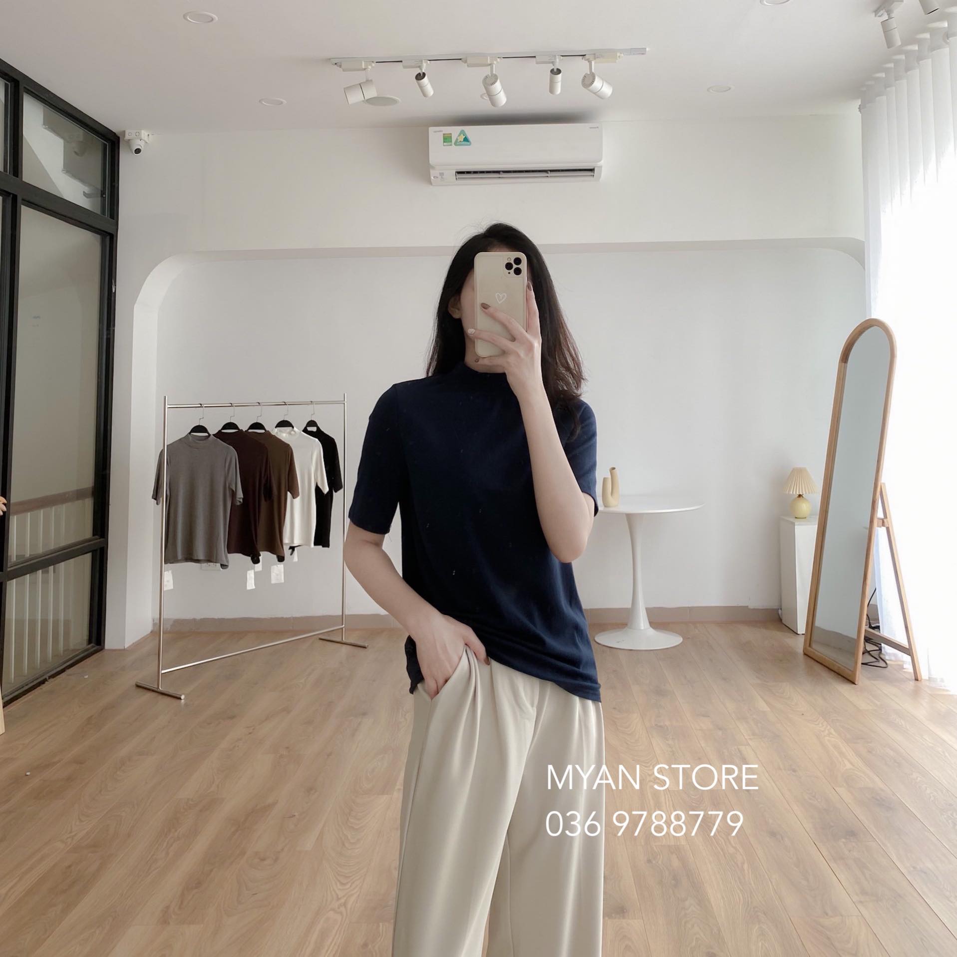 Áo thun cổ 3p cộc tay Yisan (6m-219)