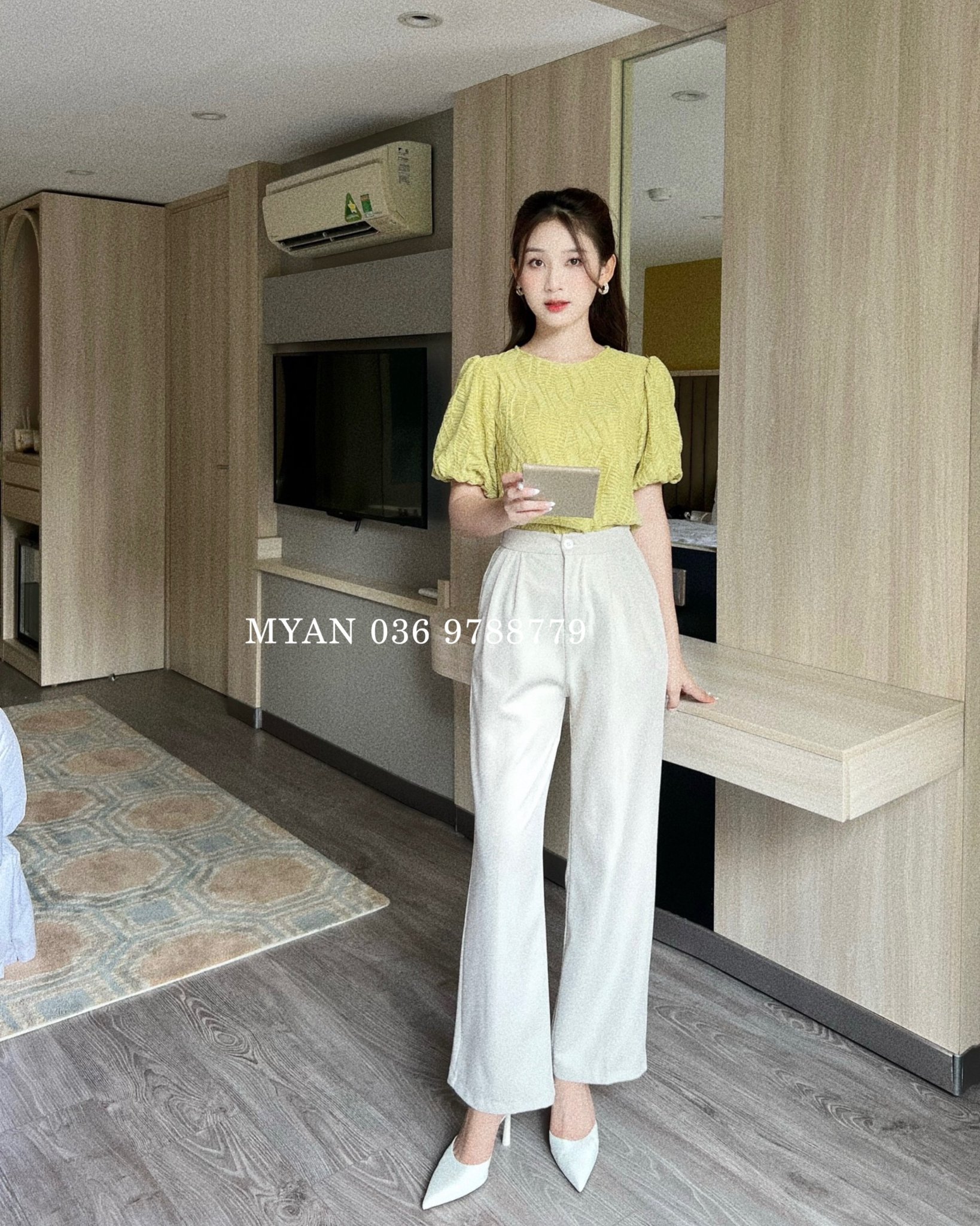 Quần culottes 1 cúc Chunxi (8506)