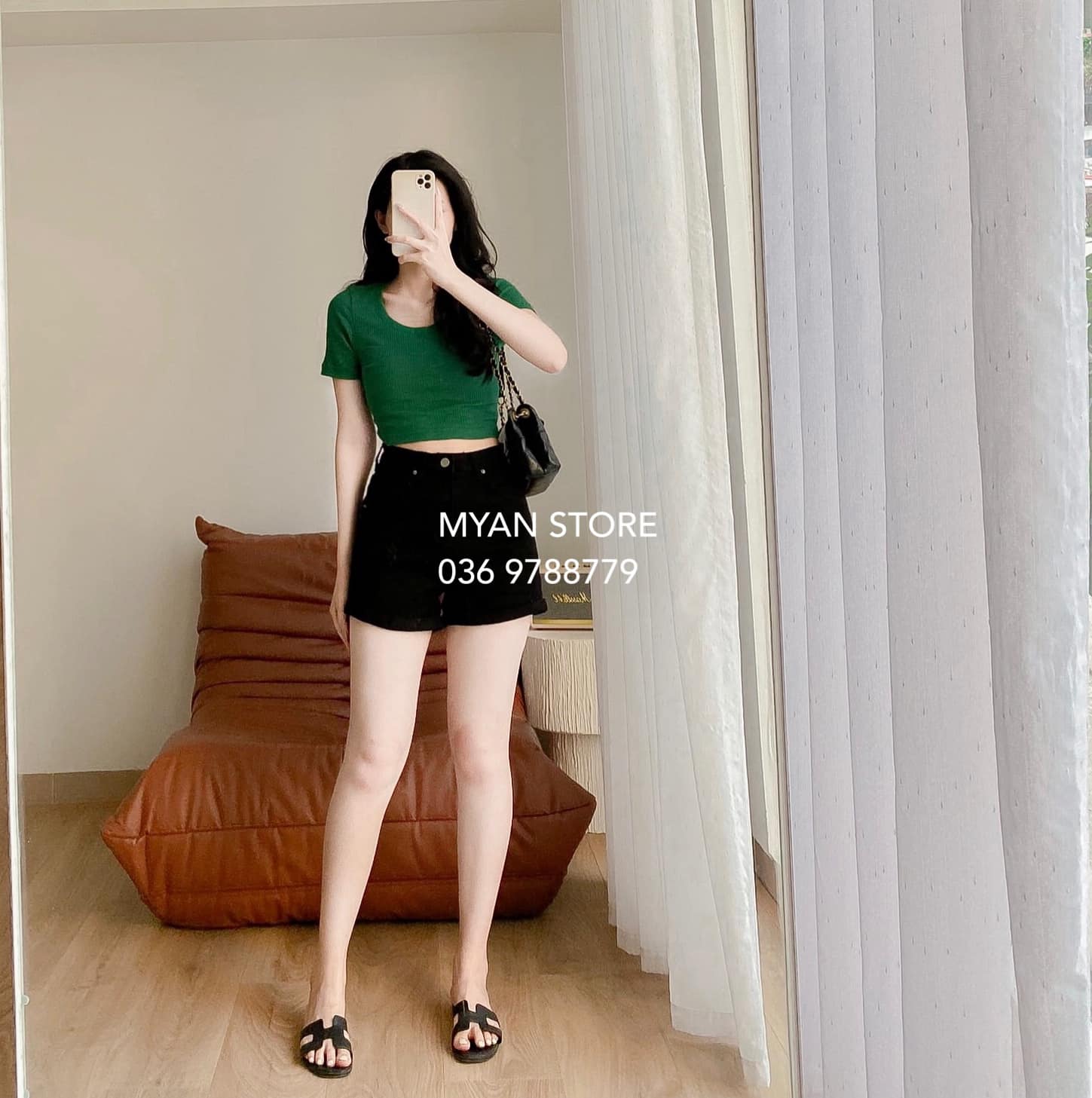 Áo croptop cổ tròn (7m)